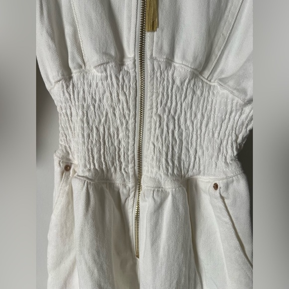 NWT Retrofete Ellis Denim Jumpsuit on Optic White - Picture 10 of 14